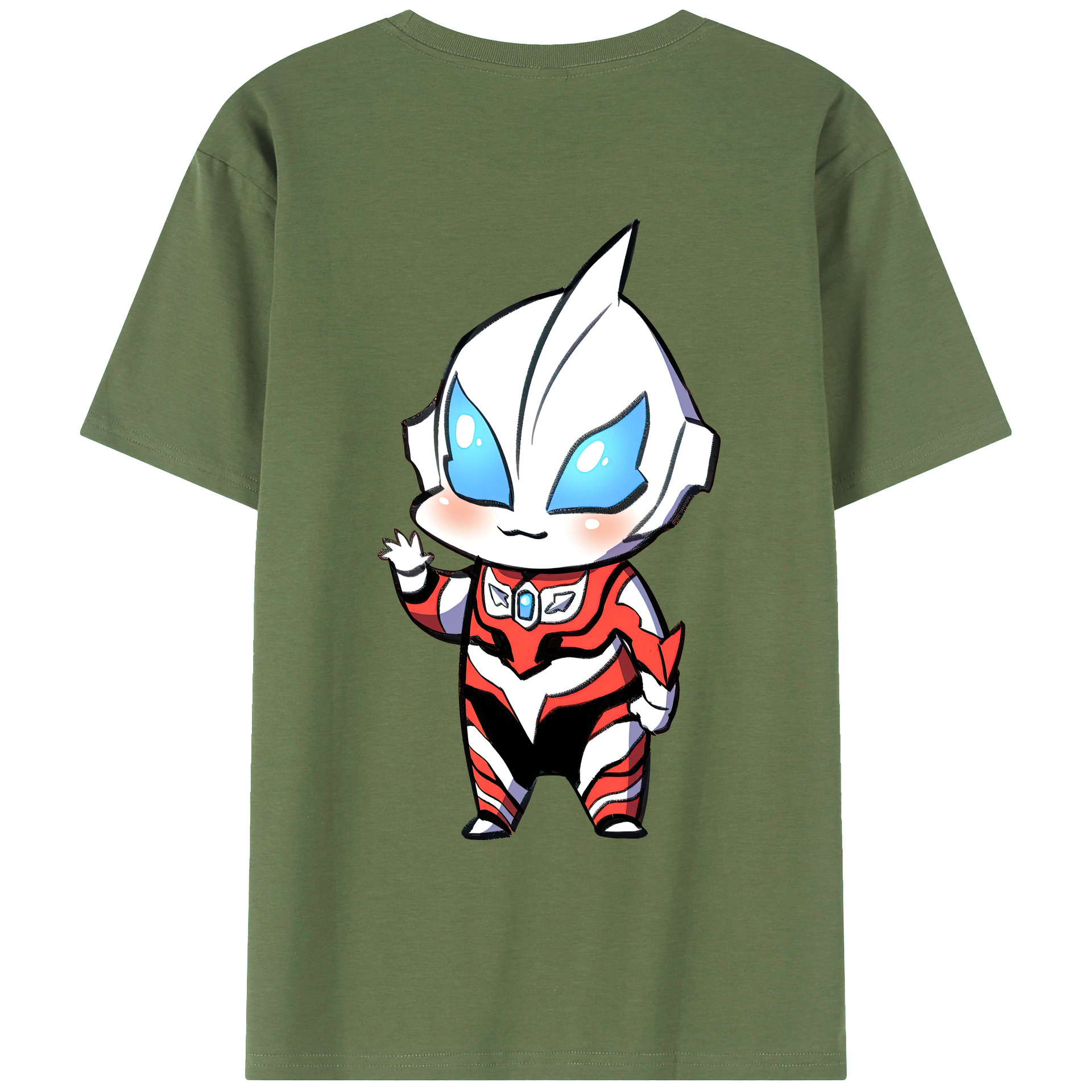（画像用） ウルトラマン Ultraman 綿100％ メンズ半袖Tシャツ（バックプリント） 通気性